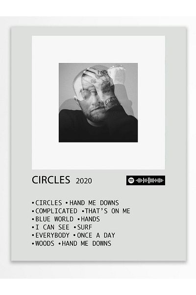 Postifull Αφίσα άλμπουμ Polaroid συμβατή με Spotify - Διακόσμηση τοίχου - Χαρτί με παχιά επίστρωση - Χωρίς πλαίσιο