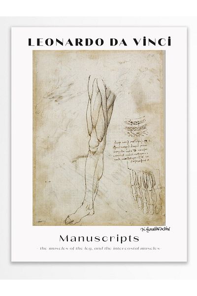 Postifull Αφίσα τοίχου Leonardo Da Vinci - Σειρά Art - Χοντρό χαρτί - Χωρίς πλαίσιο