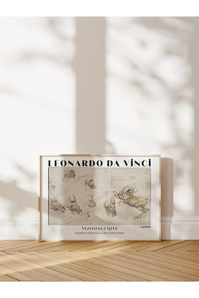 Postifull Αφίσα Leonardo Da Vinci Duar - Αφίσα σειράς τέχνης από χαρτί χωρίς πλαίσιο
