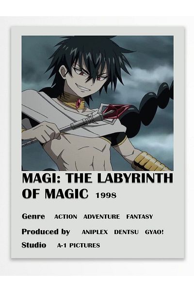 Postifull Αφίσα Anime - Χαρτί με χοντρή επίστρωση, διακόσμηση Duar χωρίς πλαίσιο