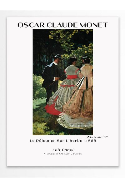 Postifull Αφίσα τοίχου Monet - Διακόσμηση τοίχου - Αφίσες σειράς τέχνης - Χαρτί με χοντρή επίστρωση - Χωρίς πλαίσιο