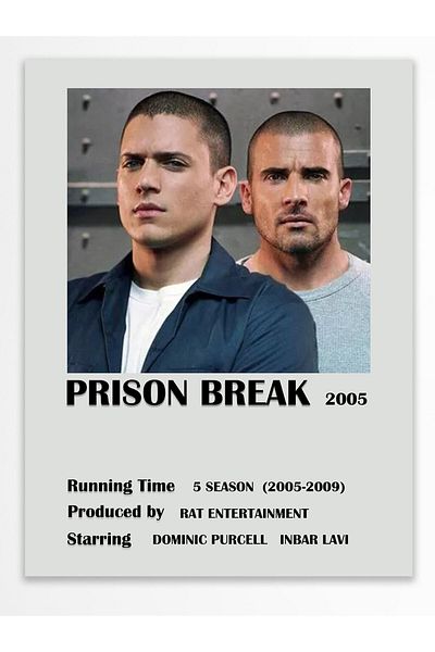 Postifull Prison Break - Σχεδιασμός αφίσας χωρίς πλαίσιο - Διακόσμηση τοίχου - Αφίσα τηλεοπτικής σειράς και ταινίας - Χαρτί με παχιά επίστρωση