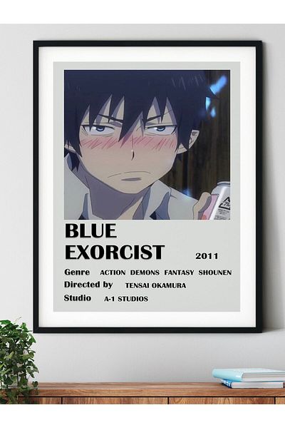 Postifull Αφίσα Anime Blue Exorcist - Διακόσμηση τοίχου από χαρτί με χοντρό φινίρισμα χωρίς πλαίσιο