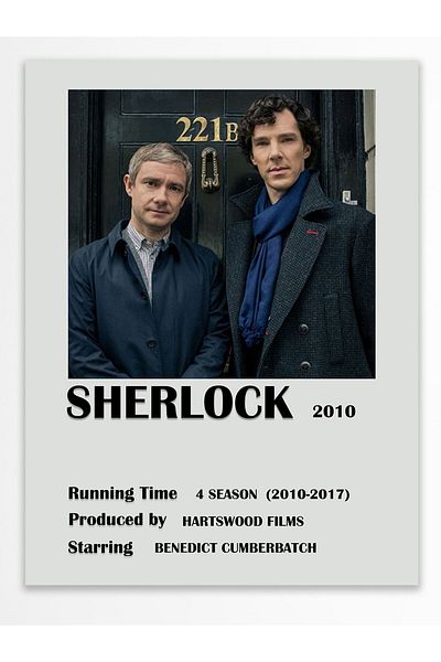 Postifull Αφίσα Sherlock Rimless - Διακόσμηση τοίχου - Χαρτί με χοντρή επίστρωση