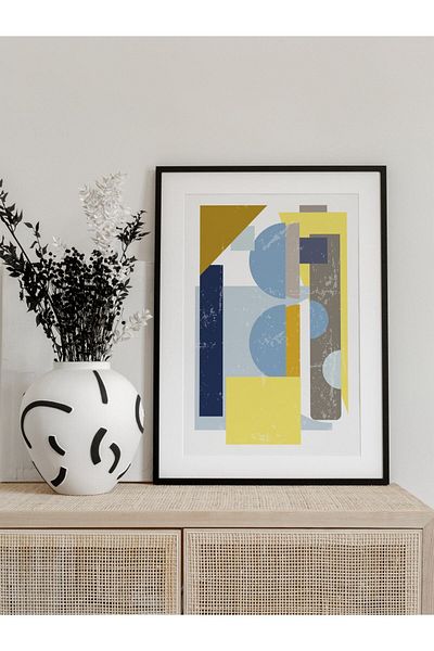 Postifull Pictură Geometrică și Estetică, Poster fără cadru, Decor de perete pentru Sufragerie, Bucătărie și Birou