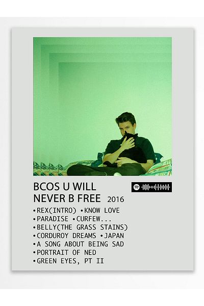 Postifull Αφίσα άλμπουμ Polaroid συμβατή με Spotify - Διακόσμηση τοίχου - Χαρτί με παχιά επίστρωση - Χωρίς πλαίσιο