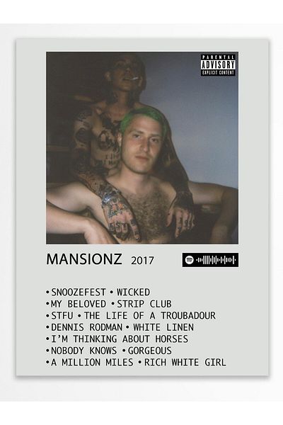 Postifull Άλμπουμ Polaroid Αφίσα τοίχου - Συμβατή αφίσα με Spotify - Διακόσμηση τοίχου - Χαρτί με παχιά επίστρωση - Χωρίς πλαίσιο