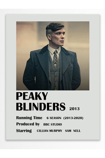 Postifull Peaky Blinders - Αφίσα χωρίς πλαίσιο - Διακόσμηση τοίχων - Αφίσες τηλεοπτικής σειράς και ταινιών - Χαρτί με χοντρή επίστρωση