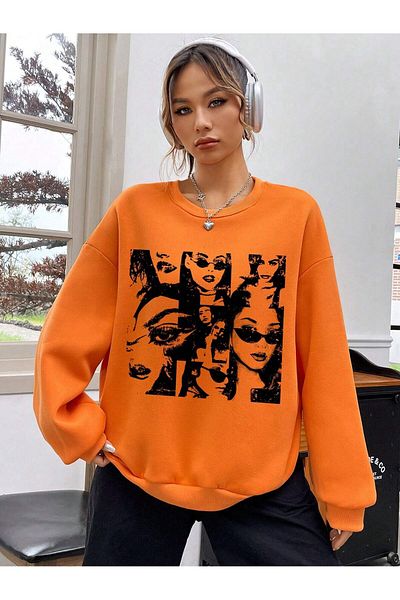 BENROMA Φούτερ unisex FACE PRINTED