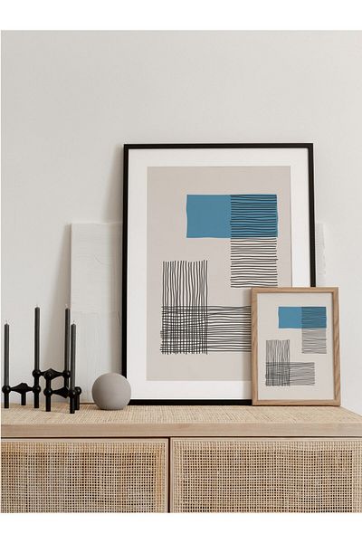 Postifull Pictură murală minimalistă și estetică, poster fără încadrare, decor de perete pentru hol, bucătărie și birou