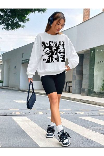 BENROMA Φούτερ unisex με ΠΡΟΣΩΠΟ