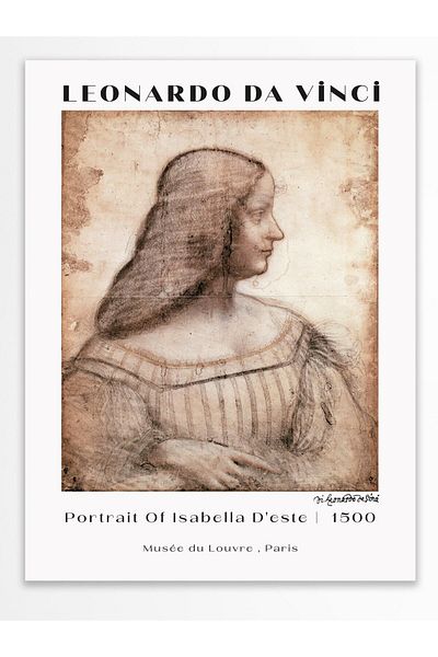Postifull Αφίσα τοίχου Leonardo Da Vinci - Σειρά Art - Χοντρό χαρτί - Χωρίς πλαίσιο