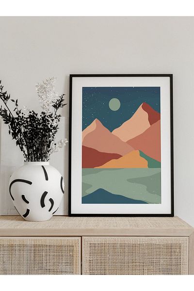 Postifull Pastel Boho și pictură estetică de perete, poster fără încadrare, decor de perete pentru living, bucătărie și birou