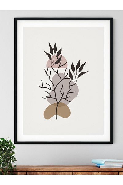 Postifull Pictură murală botanică și estetică, poster fără încadrare, decor de perete pentru living, bucătărie și birou