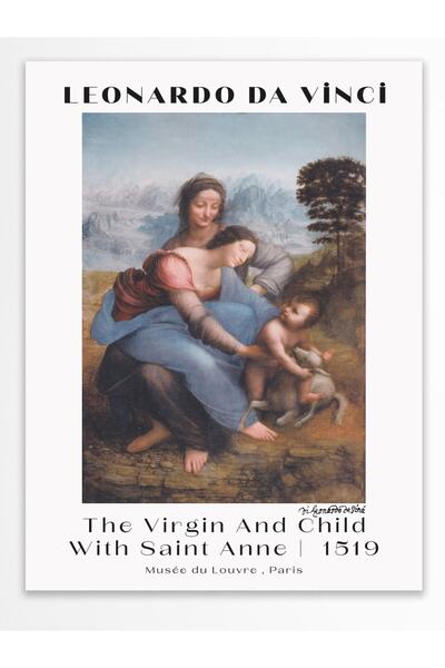 Postifull Leonardo Da Vinci Duvar Posteri - Duvar Dekoru - Sanat Serisi Poste...