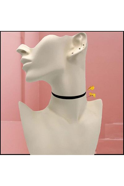 Bijustore Brown Velvet Women's Choker Necklace