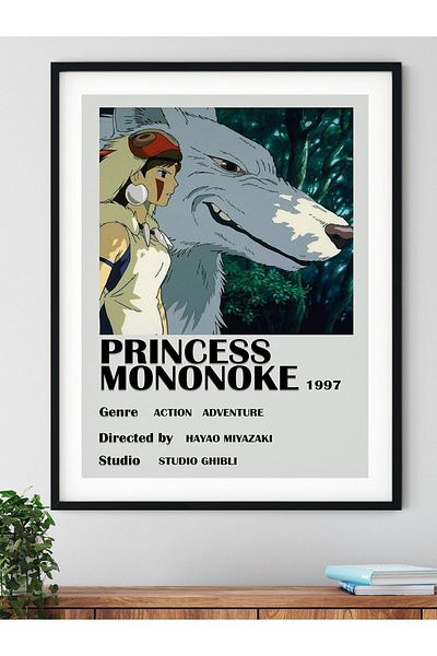 Postifull Αφίσα Anime Princess Monoke - Διακόσμηση τοίχου χωρίς πλαίσιο και χοντρό χαρτί