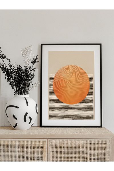 Postifull Pictură murală minimalistă și estetică, poster fără încadrare, decor de perete pentru living, bucătărie și birou