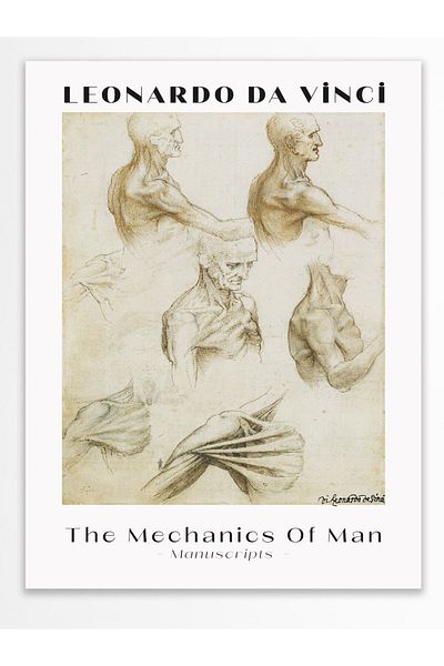 Postifull Αφίσα τοίχου Leonardo Da Vinci - Σειρά Art - Χοντρό χαρτί - Χωρίς πλαίσιο