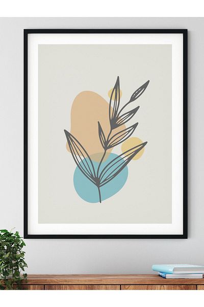 Postifull Pictură murală botanică și estetică, poster fără încadrare, decor de perete pentru living, bucătărie și birou