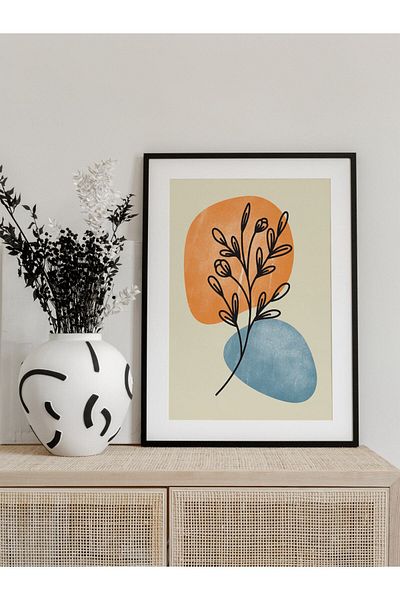 Postifull Desen botanic și pictură estetică de perete, poster fără încadrare, decor de perete pentru sufragerie, bucătărie și birou