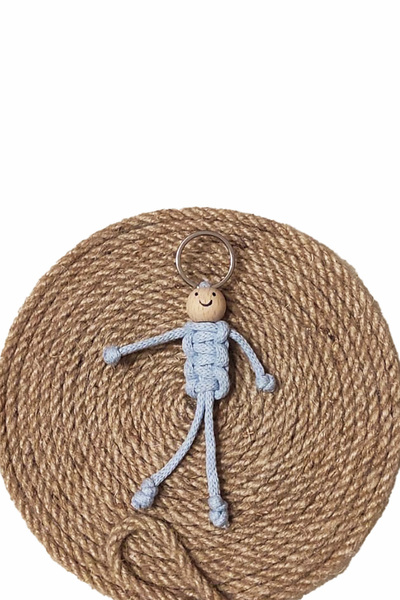 nftart.design سلسلة مفاتيح مينيوم مكرامية مع شكل طفل (عيد ميلاد، استحمام الطف...