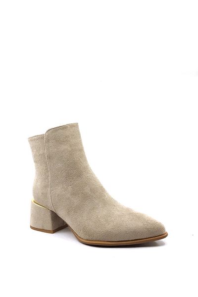 AYAKKABIMOOD Shoesmood Sb 3237 Skin Suede 5 cm Γυναικείες μπότες με τακούνι