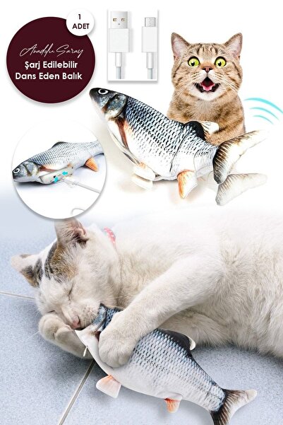 Genel Markalar Gerçekçi Görünüm Dans Eden Balık Şarj Edilebilir Kedi Oyuncağı...