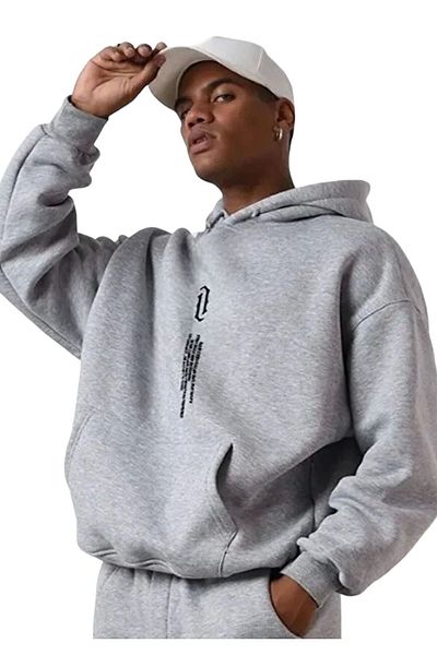 BENROMA Unisex φούτερ Oversize με στάμπα VERTICAL