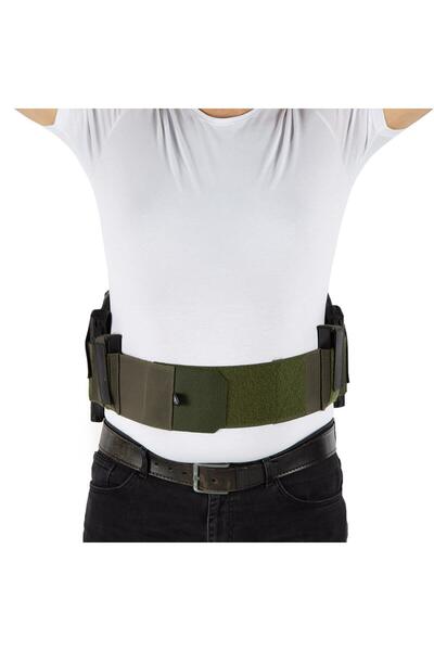 Polis Sepeti Korse Tabanca Kılıfı Çift Tabanca Kılıflı ve Çift Şarjörlüklü Haki