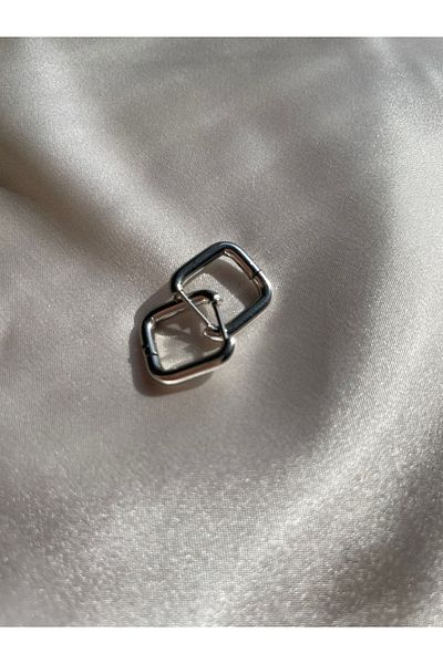 sorella Accessory Silver Color Steel Square Earrings