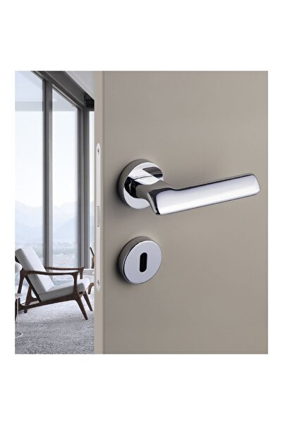 System LETO ROZETLİ KAPI KOLU KROM RENK ODA
