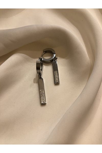 Venüs Accessory Elegant Line Model Steel Earrings