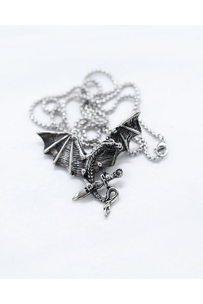 Shout Stainless Steel Dragon Necklace