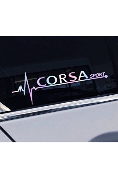TSC ملصق كورسا للزجاج الجانبي لباب السيارة 20 سم × 7 سم ثلاثي الأبعاد c69