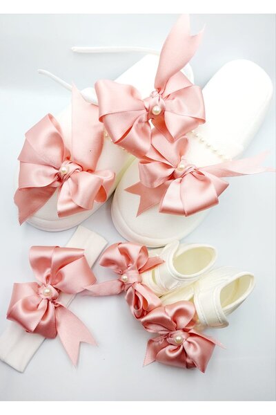 ALAZ TASARIM HOBİ Bow Maternity Slippers Crown Set