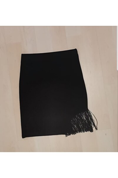 Lux Home Istanbul الصلب محبوك الجانب الأيسر شرابة مفصلة تنورة صغيرة سوداء