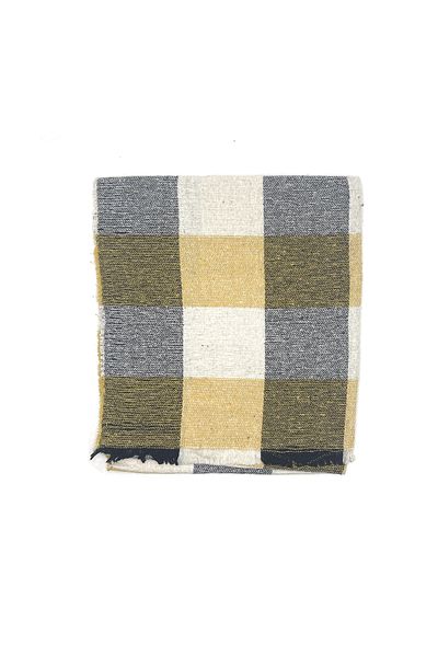 nazipek Soft Textured Checkered Shawl 180x70 cm Plaid Winter Blanket Shawl