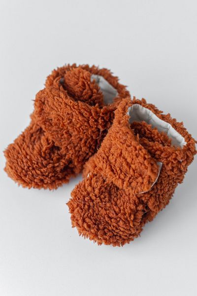 Mama Yoyo Baby&Kids Teddy Booties - Brown 0-1 Years