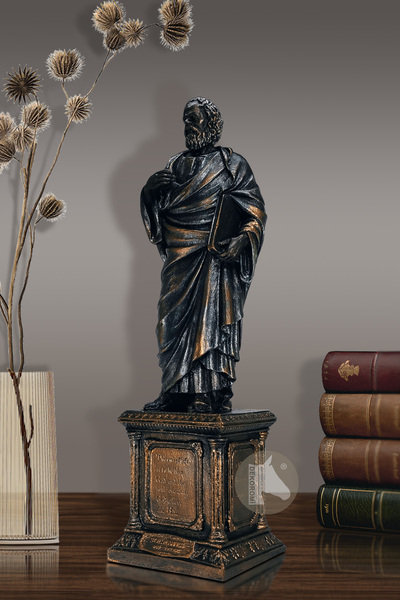 Dekoromi Dekoratif Sokrates Heykel Biblo (36X10CM)