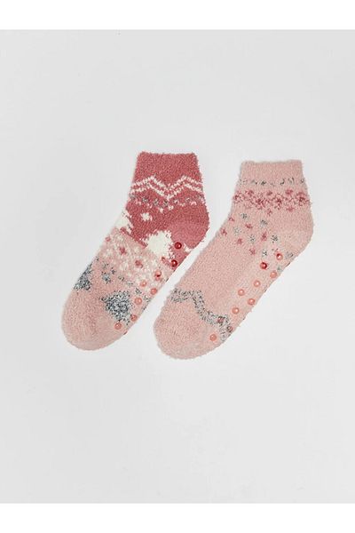 LC Waikiki LCW DREAM Patterned Women's Home Socks 2 Pack