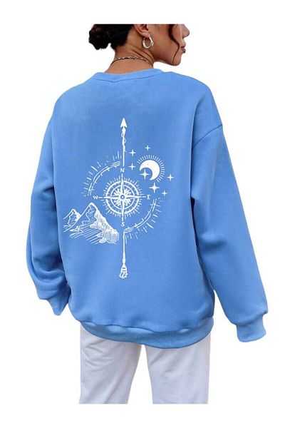 BENROMA Φούτερ Unisex COMPASS με στάμπα Oversize