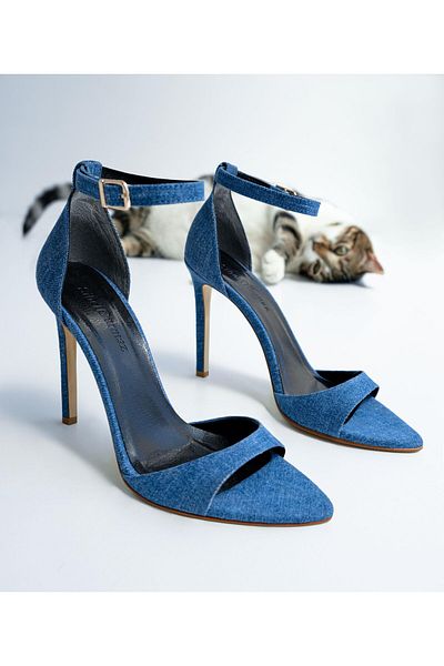 Sibel Durmaz Paros Denim Sandals