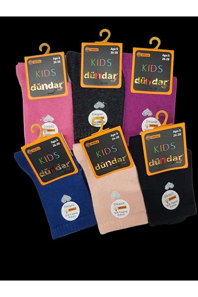 Dündar Çapa Collectıon Plus Bamboo Girl's Socks 5 Years 6 Pieces