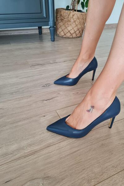 Topukla Footwear 036 468 Topukla Kadın Sivri Burun 8 cm Topuklu Klasik Stiletto