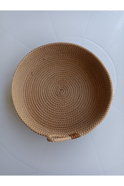 Pınar Gündoğdu Collection Multi-Purpose Decorative Organizer Basket Presentation Wicker Jute Polyester Rope