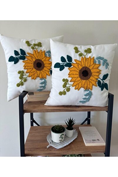 punchatolyem طقم غطاء وسادة مصنوع يدويًا من Punchhatolyesii Summer Sunflower ...