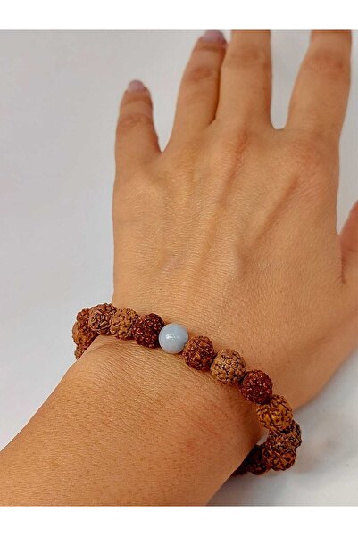 Yasamtohumu Унісекс браслет з каменями Ангеліт Рудракша - 8 мм