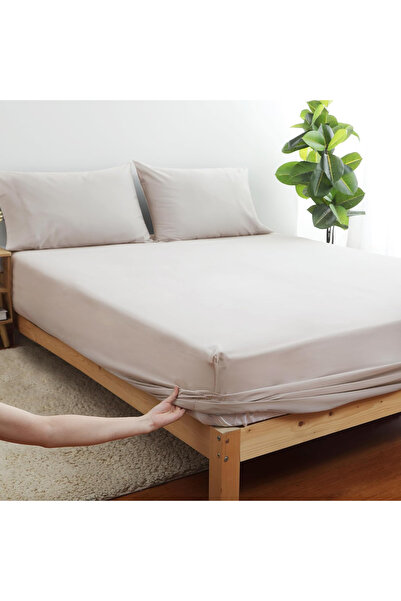 sethome collection Plain Satin Fitted Sheet Set 3 Different Sizes 3 Different Colors