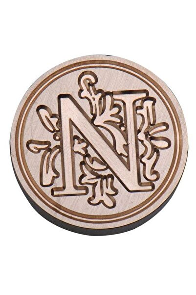 Jinserta Retro Letter Seal Stamp Letter N + 30 Pieces of Seal Candle + Melting Spoon